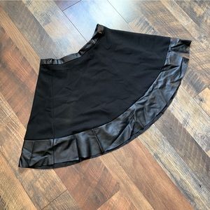 Black Forever21 Skirt with Leather-Looking Trim